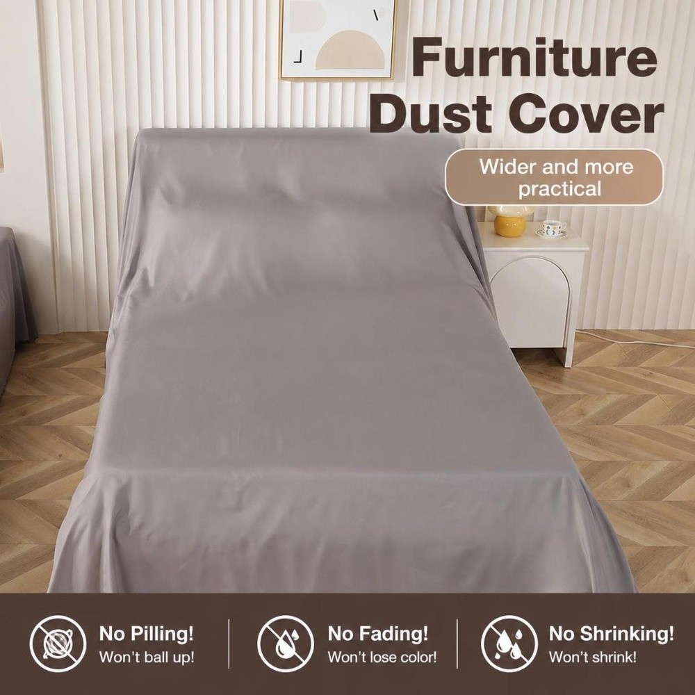 Outdoor Furniture Grey - 通気性のある布製家具ダストカバー 洗える布製大型家具プロテクター グレー 防塵シート 屋外ガーデン用