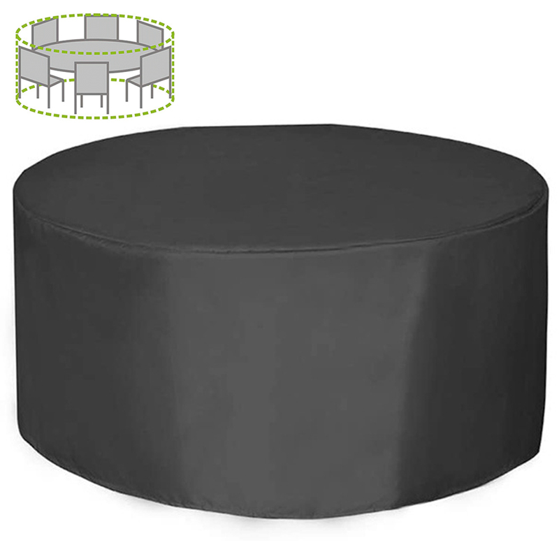 Outdoor Furniture Covers Waterproof - 12 サイズラウンド家具カバー 210D 高耐久パティオ家具カバー防水防塵屋外テーブル椅子保護カバー