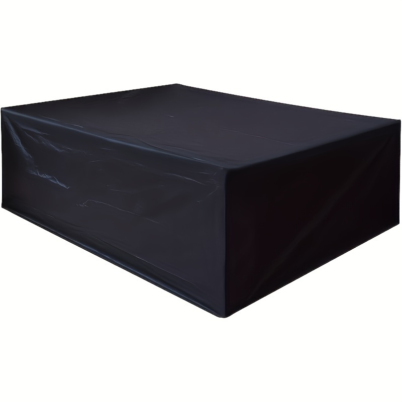 Outdoor Furniture Fabric - 黒色の屋外用家具カバー、420Dオックスフォード製テーブルと椅子用布カバー、屋外用、防水（サイズ242 * 162 * 100cm）