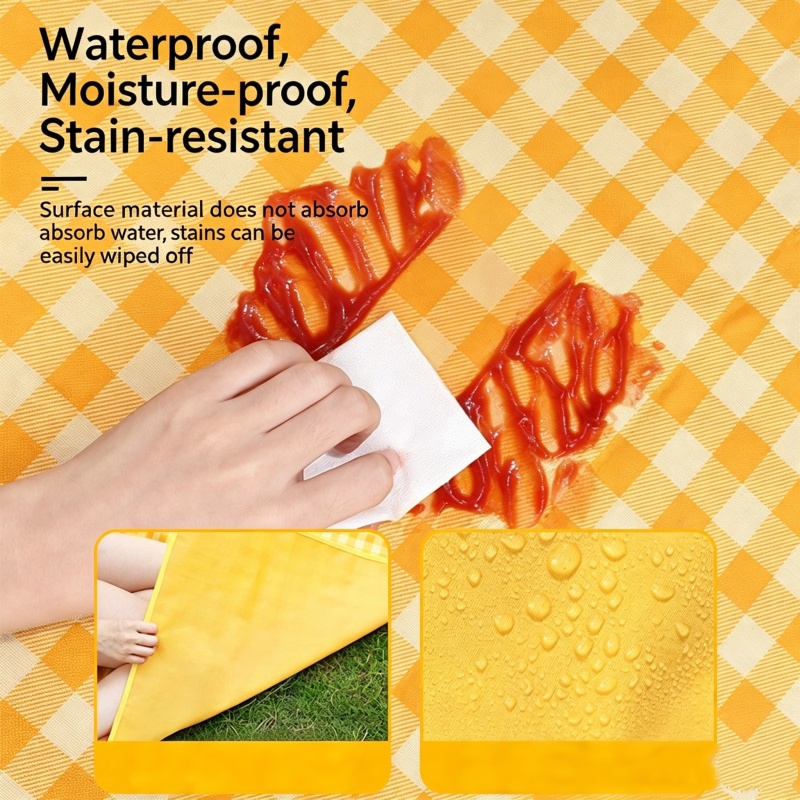 179x170cmの特大ピクニックマット。防水・防砂加工。軽 - Outdoor Rug Waterproof のレビューと価格