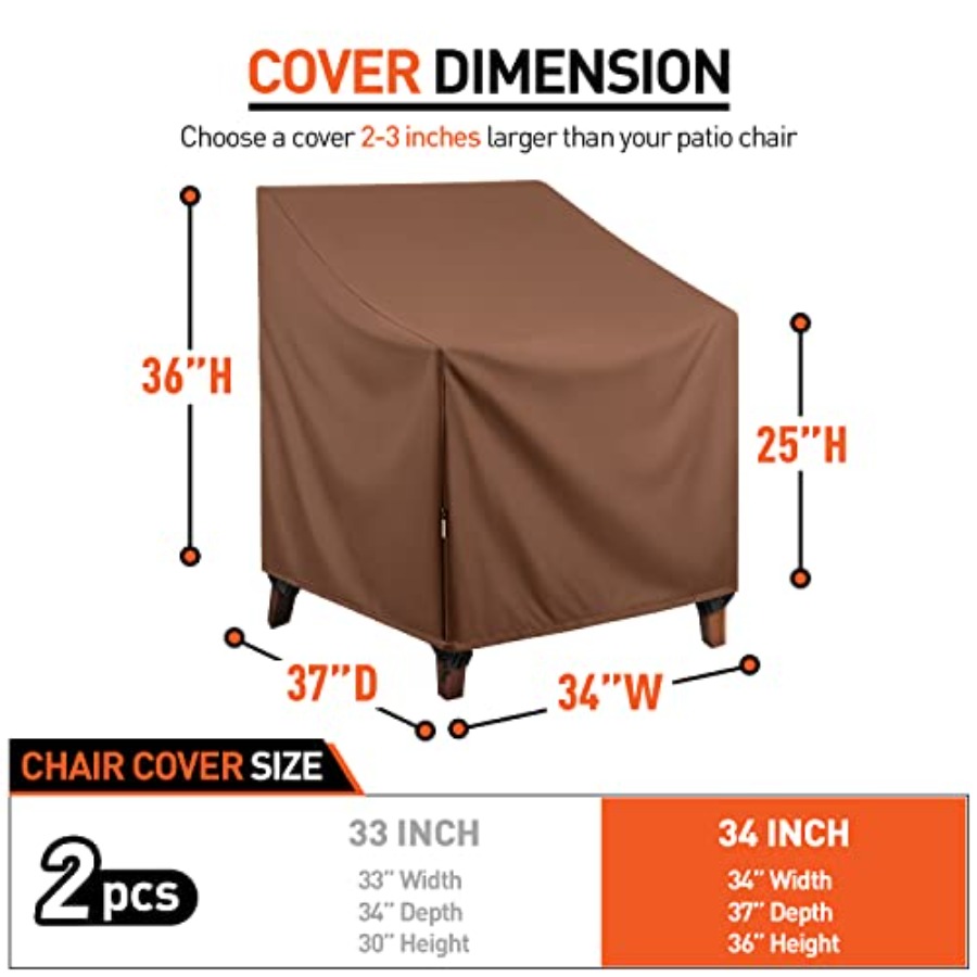 防水パティオチェアカバー、頑丈な屋外ラウンジチェアカバー、芝 - Outdoor Furniture Covers Waterproof のレビューと価格