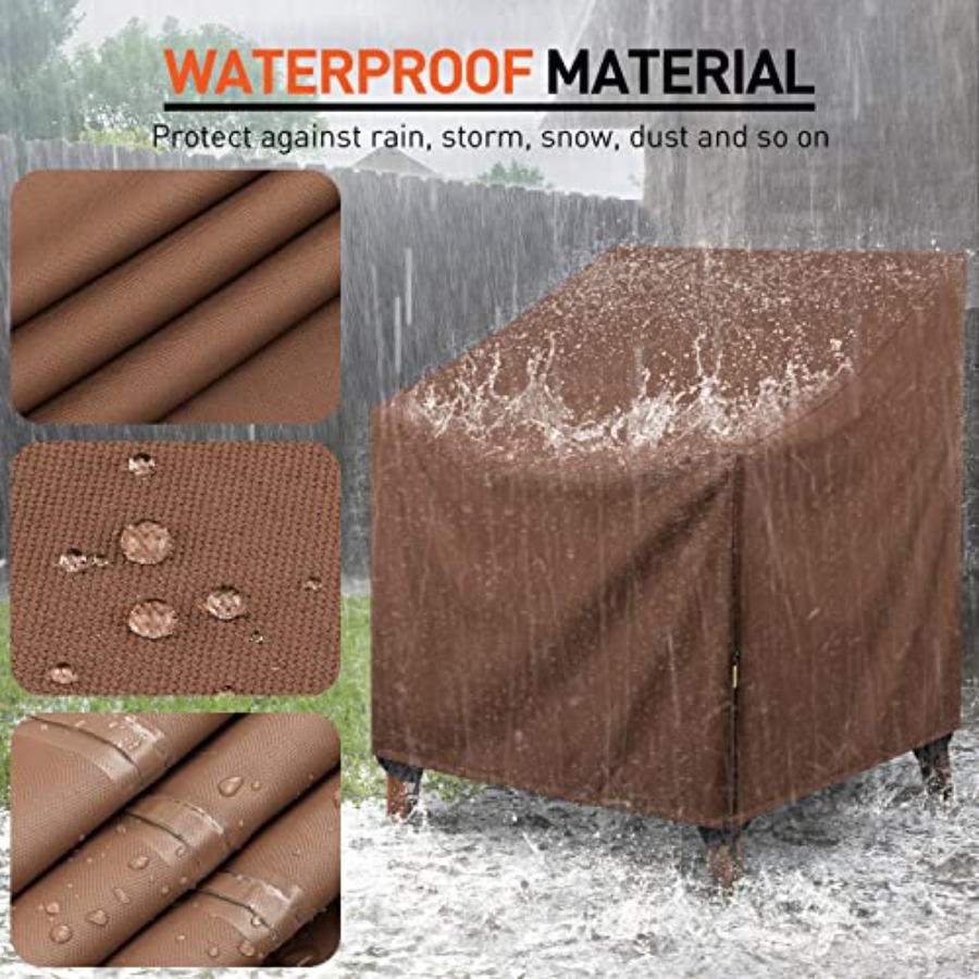 防水パティオチェアカバー、頑丈な屋外ラウンジチェアカバー、芝 - Outdoor Furniture Covers Waterproof のレビューと価格