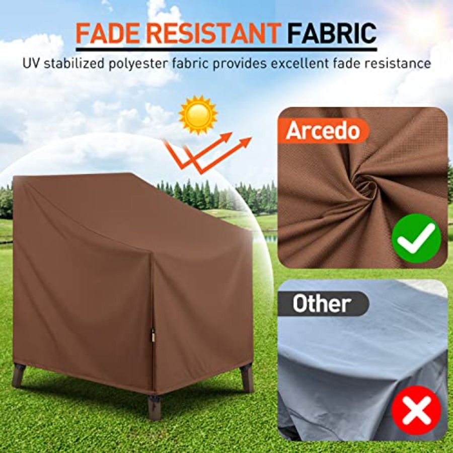 防水パティオチェアカバー、頑丈な屋外ラウンジチェアカバー、芝 - Outdoor Furniture Covers Waterproof のレビューと価格
