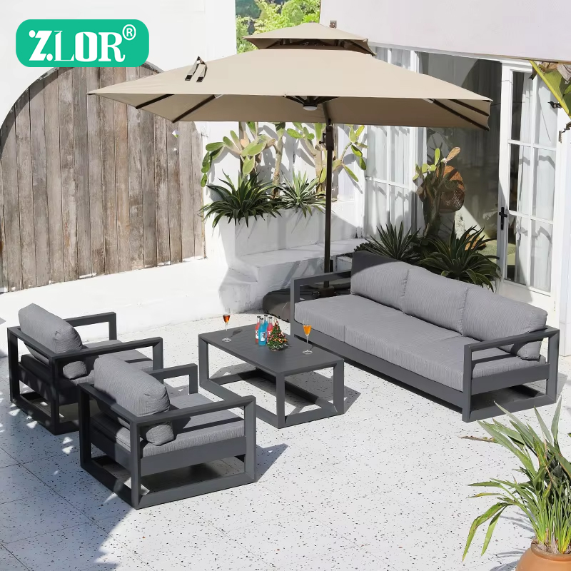 高級アルミ製屋外ソファセット ガーデンソファ 高級カウチ パ - Outdoor Furniture Luxury のレビューと価格