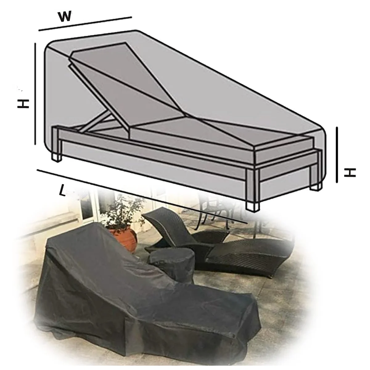 オックスフォード生地のサンラウンジャーカバー、屋外パティオ用 - Outdoor Furniture Fabric のレビューと価格