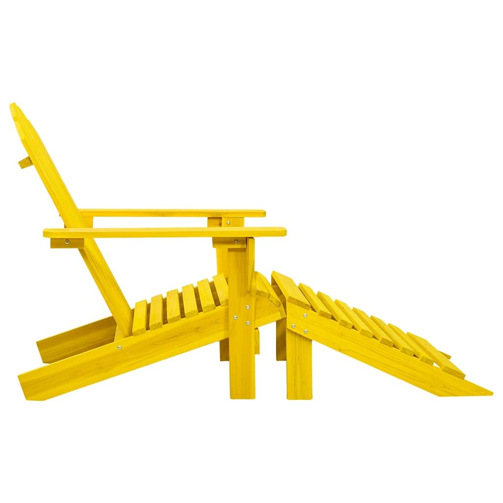 # 黄色の無垢ファーツリー材のアディロンダックチェアとオット - Outdoor Furniture Yellow のレビューと価格