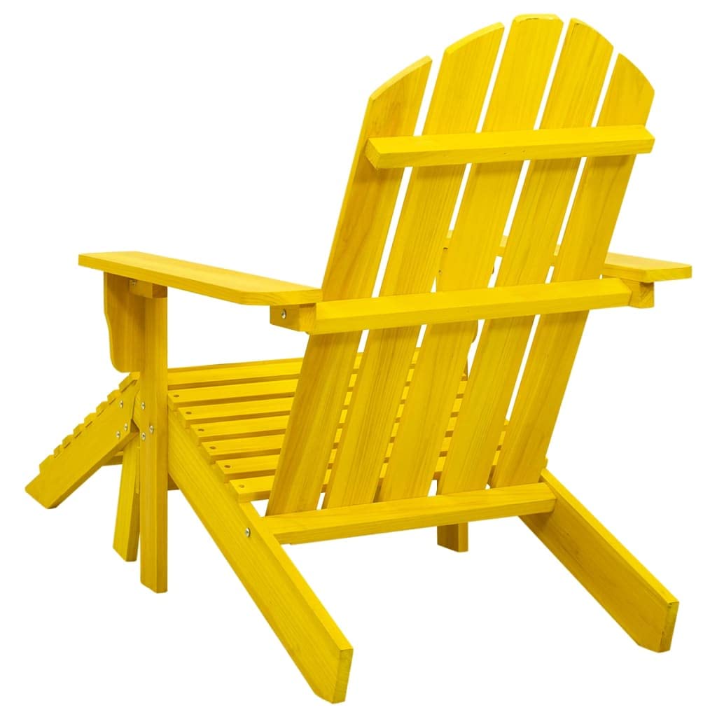 # 黄色の無垢ファーツリー材のアディロンダックチェアとオット - Outdoor Furniture Yellow のレビューと価格