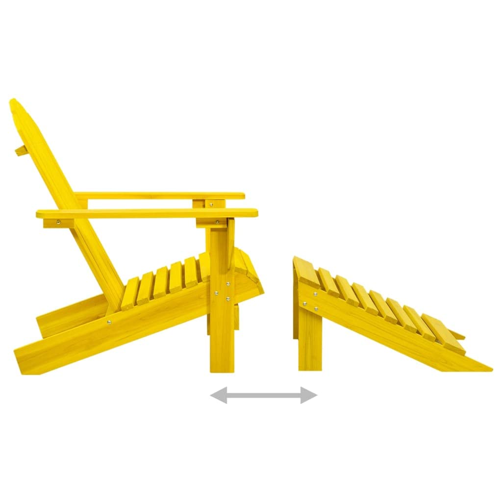 # 黄色の無垢ファーツリー材のアディロンダックチェアとオット - Outdoor Furniture Yellow のレビューと価格