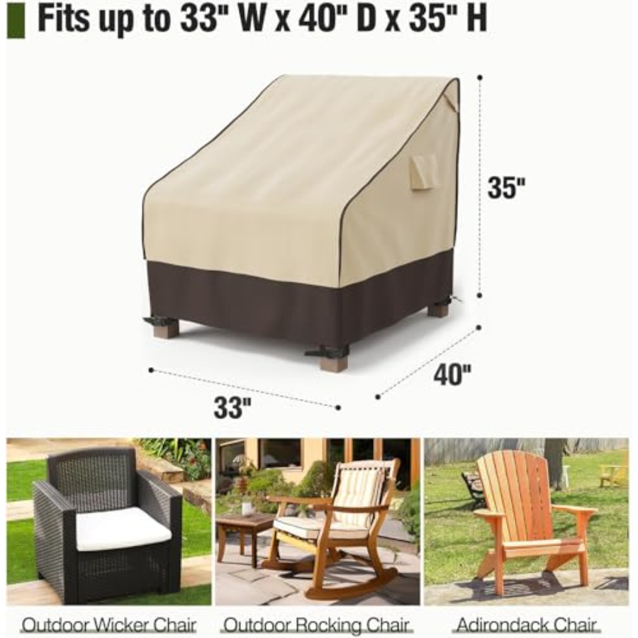 パティオチェアカバー 防水、紫外線耐性のある屋外芝生パティオ - Outdoor Furniture Covers Waterproof のレビューと価格