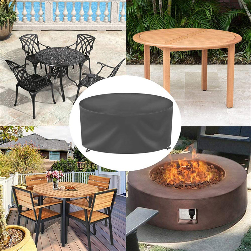 12 サイズラウンド家具カバー 210D 高耐久パティオ家具 - Outdoor Furniture Covers Waterproof のレビューと価格