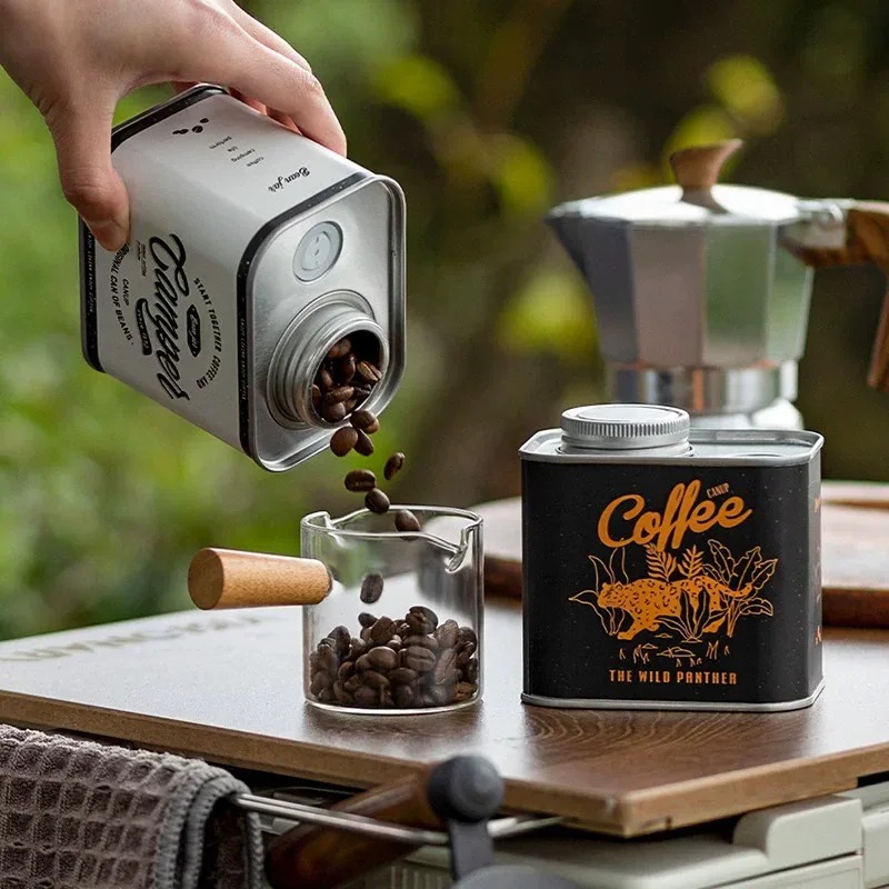 コーヒー豆密封缶アウトドアキャンプ鉄箱食品グレード包装保存鮮 - Outdoor Furniture Iron のレビューと価格
