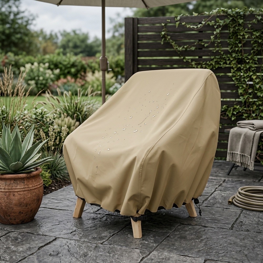 防水パティオチェアカバー 屋外ラウンジ用 深型シングル芝生チ - Outdoor Furniture Waterproof のレビューと価格
