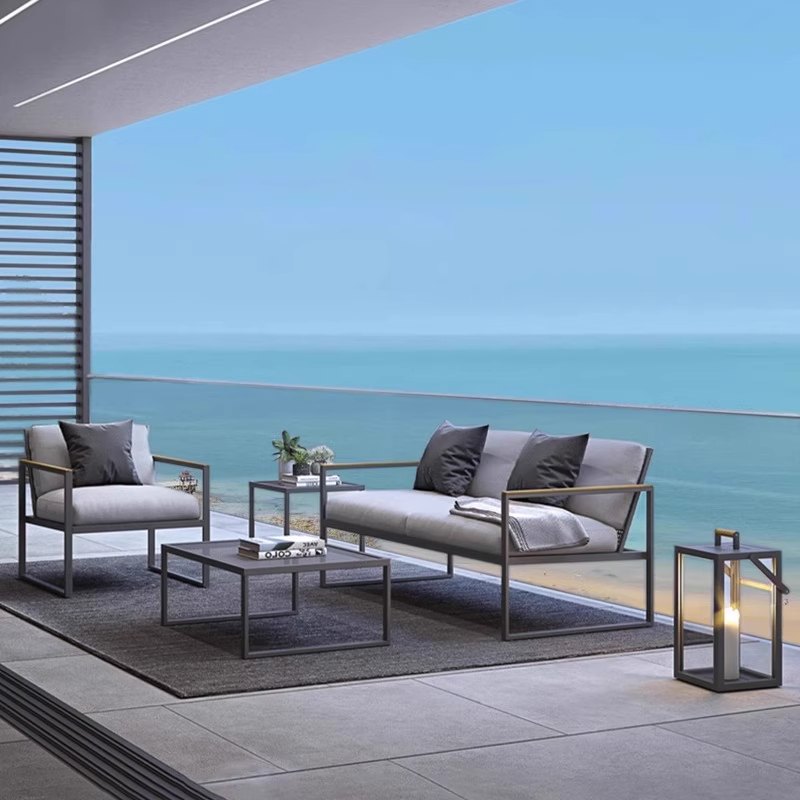 ！@モダンな防水耐久性のある屋外用鉄製ステンレススチールソフ - Outdoor Furniture Iron のレビューと価格