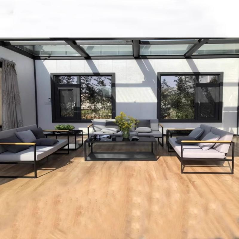 ！@モダンな防水耐久性のある屋外用鉄製ステンレススチールソフ - Outdoor Furniture Iron のレビューと価格