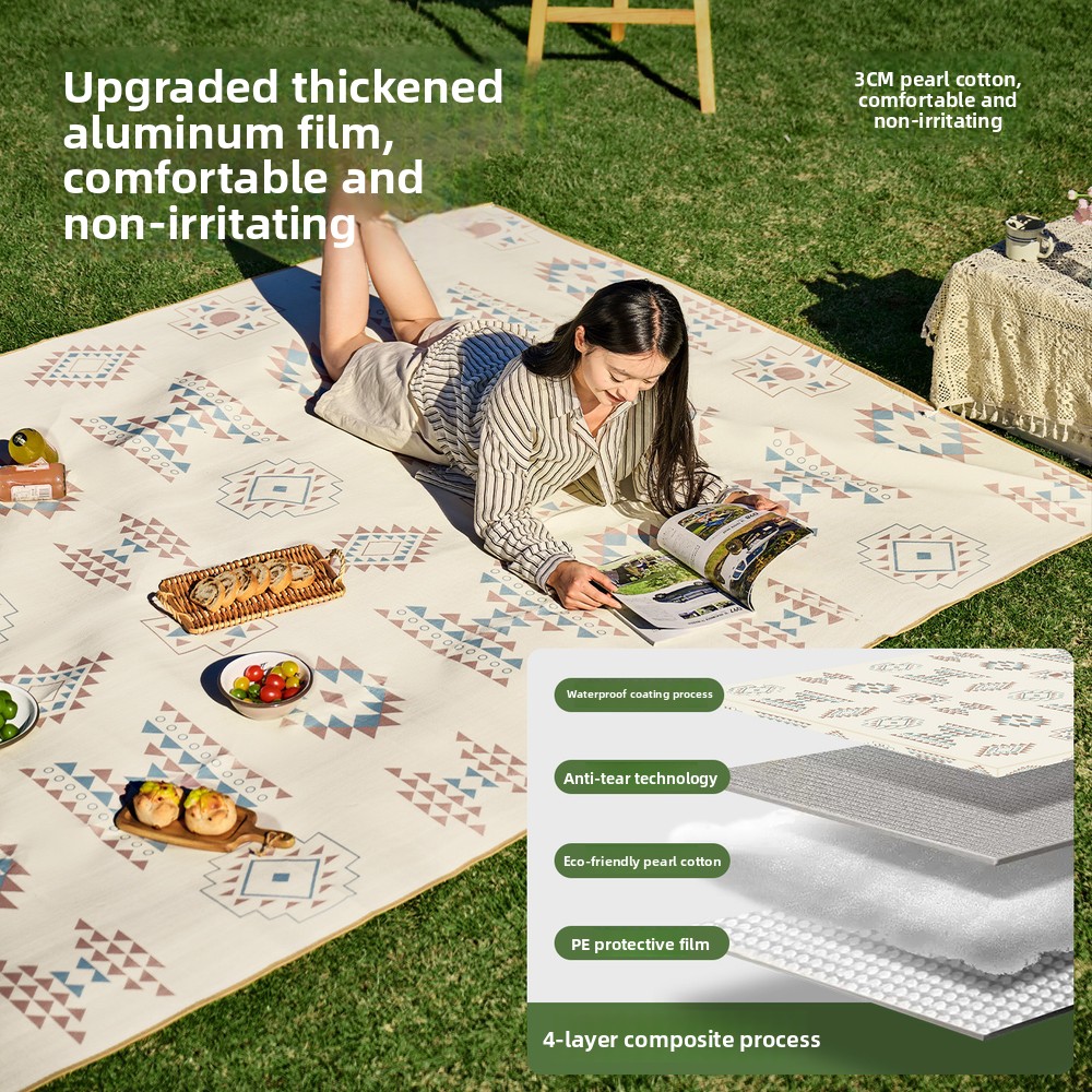 厚手の防水ピクニックマット、ポータブルなアウトドアグランドマ - Outdoor Rug Waterproof のレビューと価格