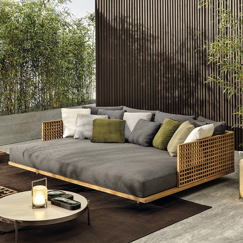 完全防水プールサイドチークデイベッド屋外ガーデン家具無垢材フ - Outdoor Furniture Waterproof のレビューと価格