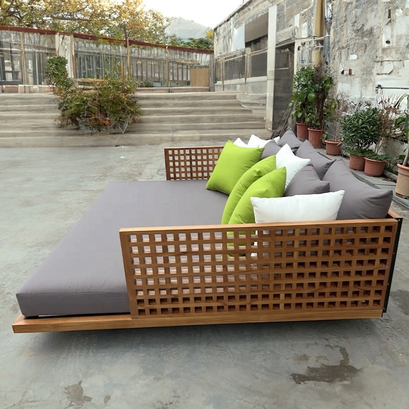 完全防水プールサイドチークデイベッド屋外ガーデン家具無垢材フ - Outdoor Furniture Waterproof のレビューと価格