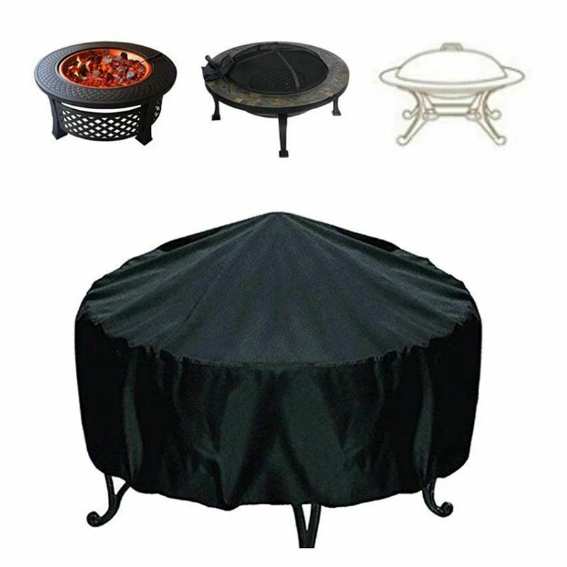 ファイヤーピットカバーラウンド火鉢ストーブカバー防水防風日焼 - Outdoor Furniture Fabric のレビューと価格