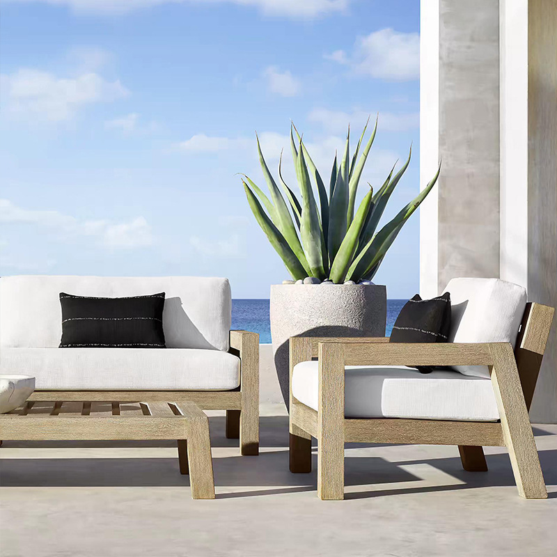 高級防水モダンガーデン家具セット チーク材パティオセクショナ - Outdoor Furniture Luxury のレビューと価格
