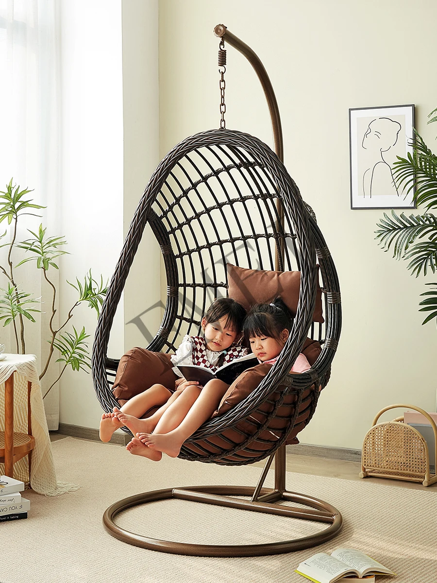 ハンギングバスケット ラタンチェア スイング 室内用 ホーム - Outdoor Furniture Iron のレビューと価格