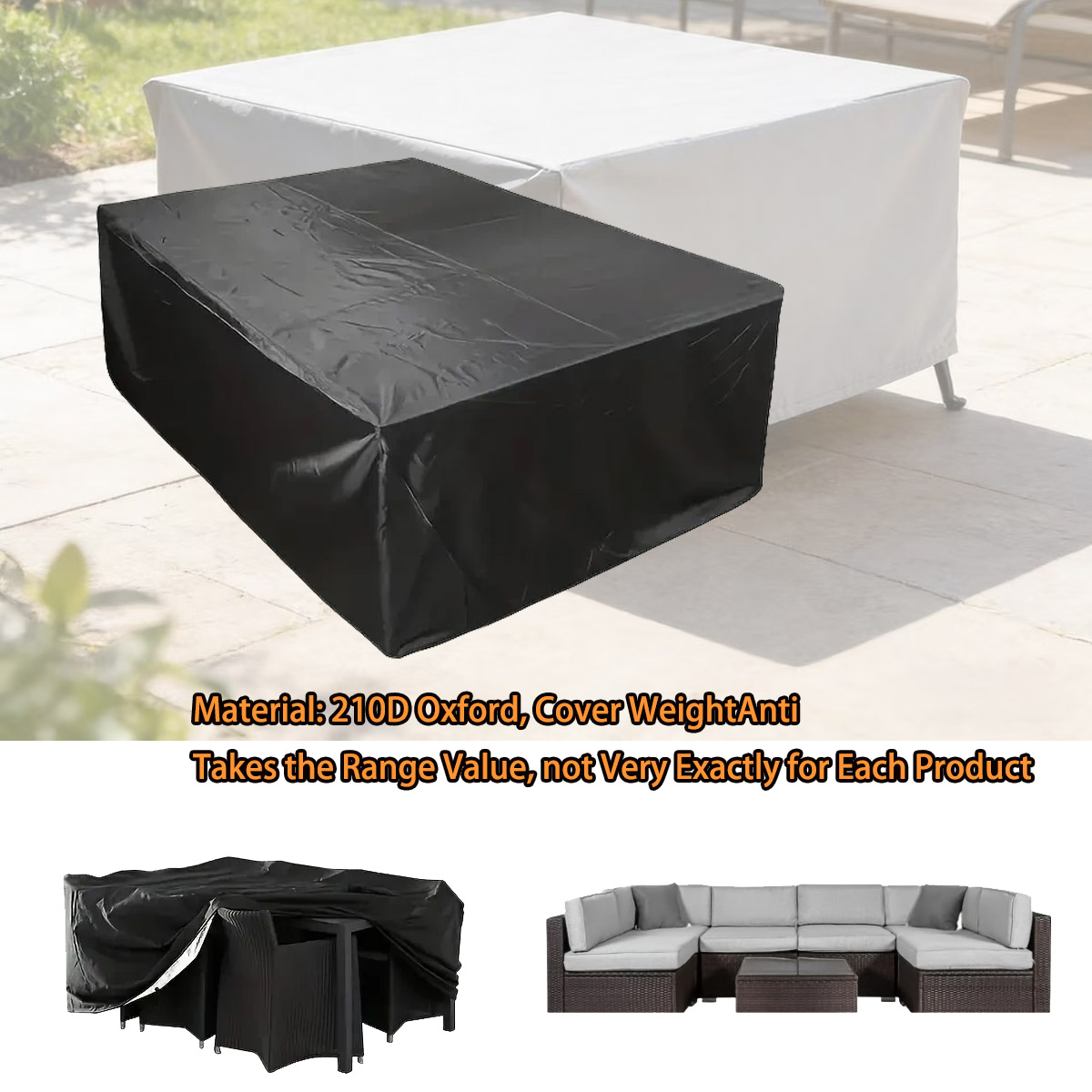 600サイズ展開の屋外家具カバー、紫外線防止、パティオガーデ - Outdoor Furniture Covers Waterproof のレビューと価格
