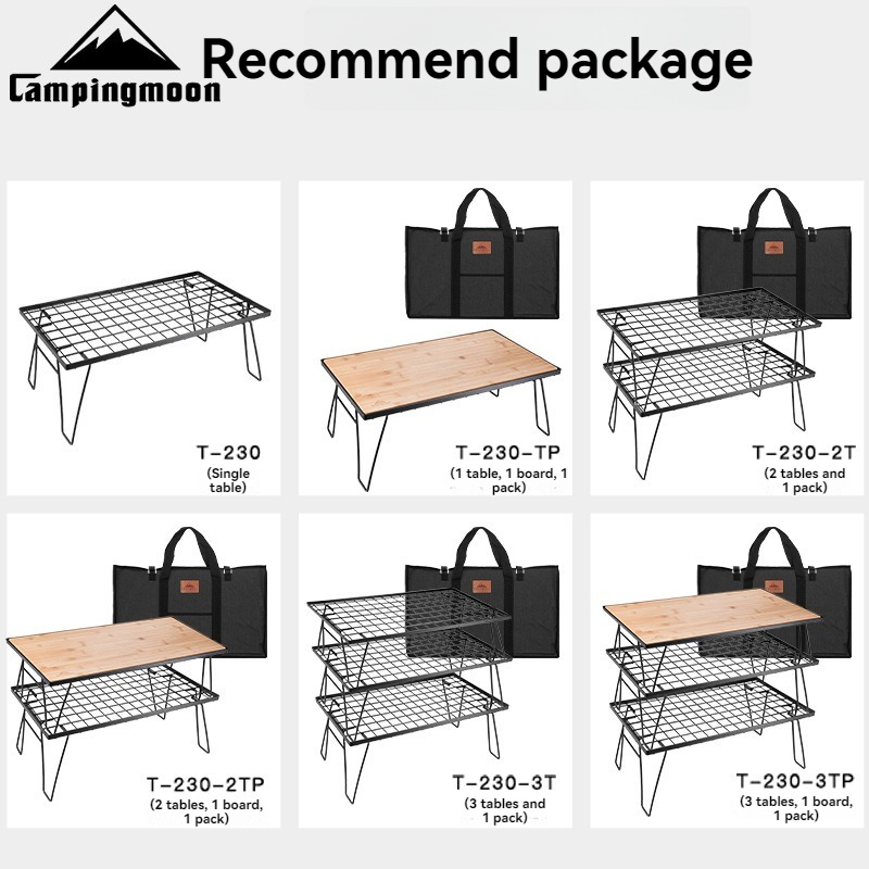 CAMPINGMOON T-230 ポータブル多機能鉄製収納 - Outdoor Furniture Iron のレビューと価格