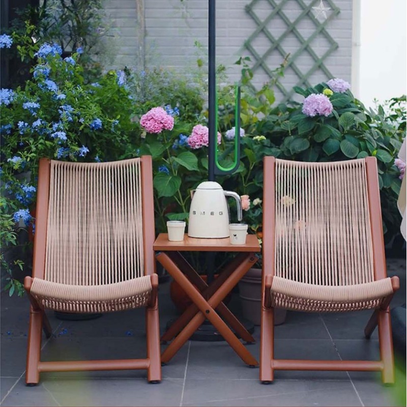 ラタン織り屋外ラウンジチェア 鉄製焼付塗装 ガーデンチェア  - Outdoor Furniture Iron のレビューと価格