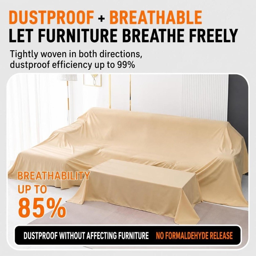 通気性のある生地を使用した家具用防塵カバー。無地で洗濯可能。 - Outdoor Furniture Fabric のレビューと価格