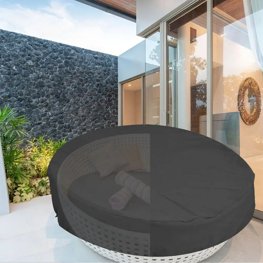 屋外防水デイベッドカバー 丸型ソファ 防塵 雨雪対策 ガーデ - Outdoor Furniture Covers Waterproof のレビューと価格