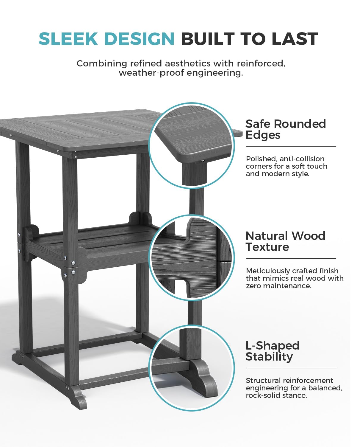 屋外バーテーブルセット（収納付き）とアディロンダックチェア4 - Outdoor Furniture Grey のレビューと価格