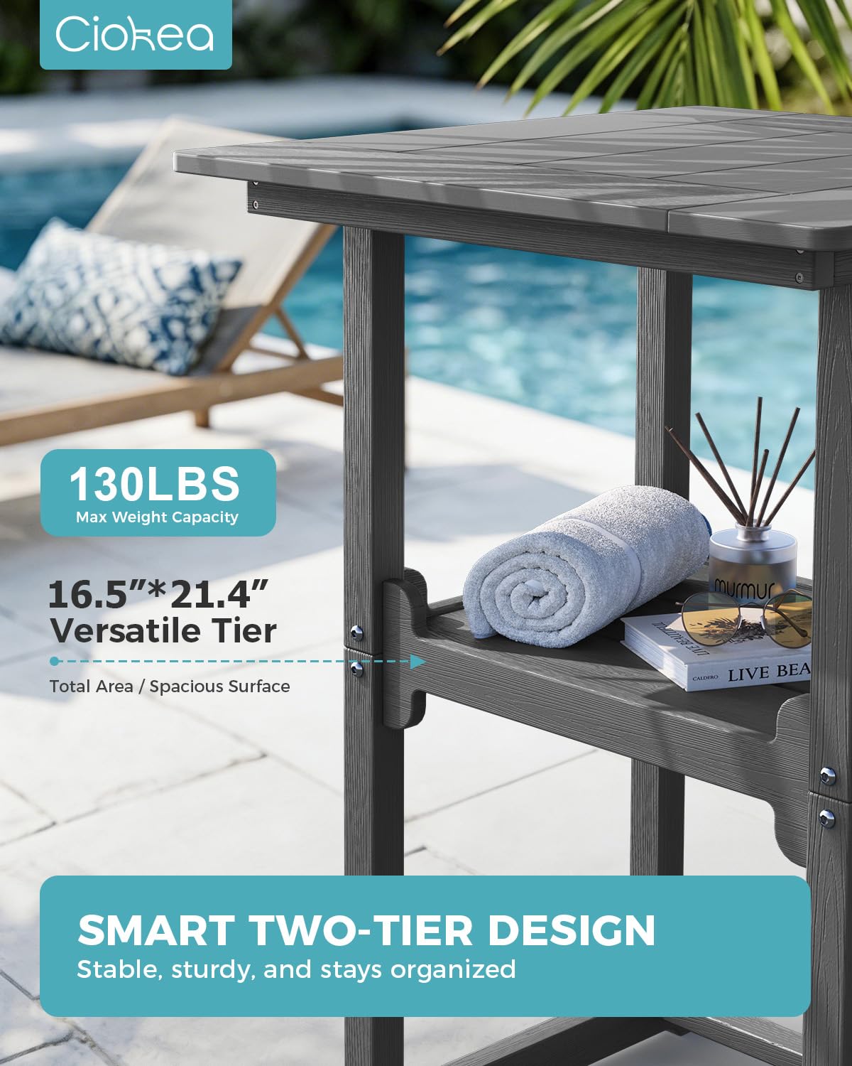 屋外バーテーブルセット（収納付き）とアディロンダックチェア4 - Outdoor Furniture Grey のレビューと価格