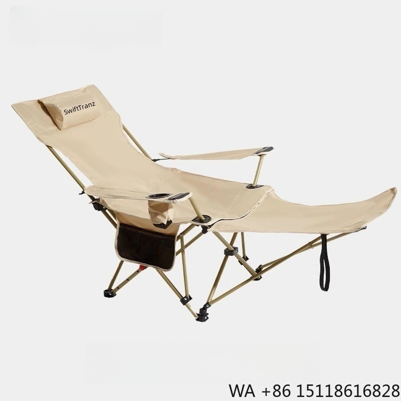 SwiftTranz ポータブルスチール折りたたみキャンプチ - Outdoor Furniture Recliner Set のレビューと価格