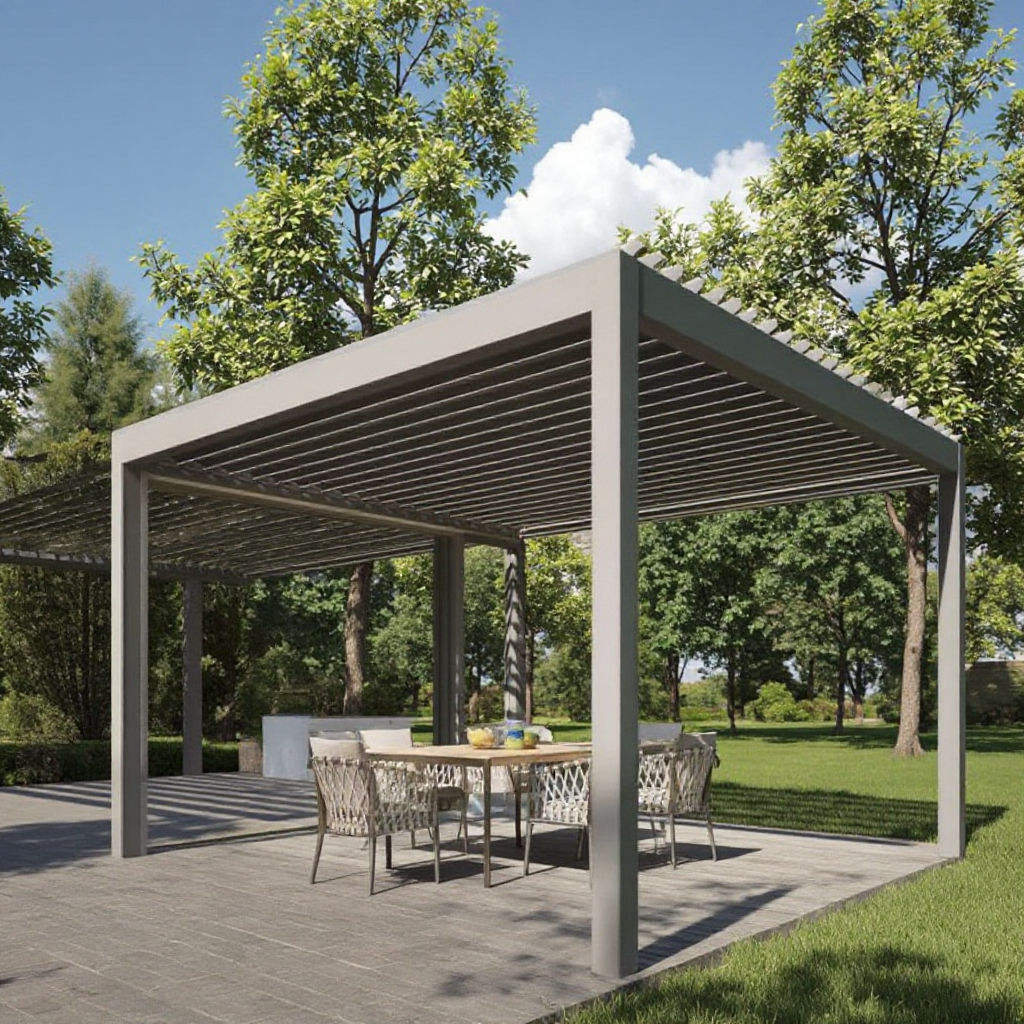 ヴィラファッション防錆アルミ合金パビリオン日よけ雨よけスイミ - Outdoor Furniture Aluminium のレビューと価格